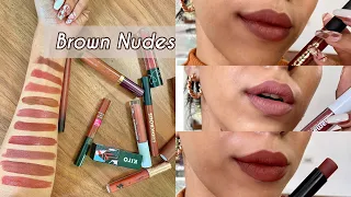 10 Best Brown Nude Lipsticks for Medium/ Dusky Skin tones / Affordable Makeup Picks