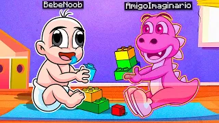 BEBE NOOB TIENE UN AMIGO IMAGINARIO!😱👻 EL NUEVO AMIGO DE BEBE NOOB en MINECRAFT