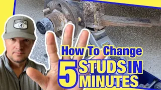 How To Replace Broken Wheel Studs In 5 Minutes - Trailer Repair