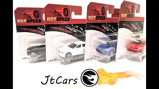 Hot Speed 1:64 scale cars review ( hot wheels matchbox size ) bmw m5 x6 audi vw golf  mercedes
