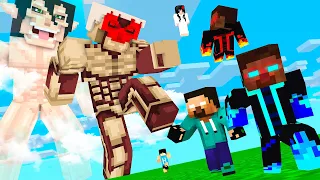 Monster School Herobrine Attack On TiTan - Minecraft Animation