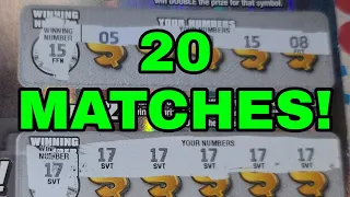 I GOT 20 MATCHES ON 1 LOTTERY TICKET!  Texas Lottery scratch off tickets Chase rd 2 ARPLATINUM