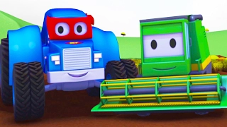 Carl the Super Truck and the Harvester in Car City | Cars & Trucks construction cartoon for children