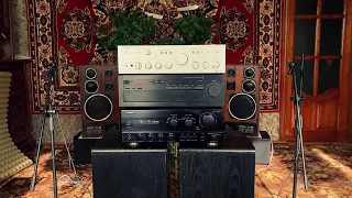 СРАВНЕНИЕ УСИЛКОВ Onkyo INTEGRA A-808 / Yamaha A-1020 / Pioneer A-757 Mark2 на Radiotehnika S-90