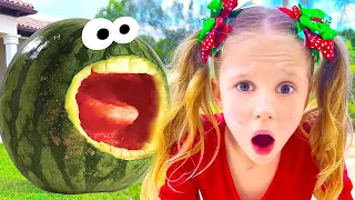 Nastya and Watermelon Funny story for Kids