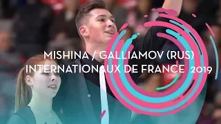 Mishina / Galliamov (RUS) | Pairs Short Program | Internationaux de France 2019 | #GPFigure