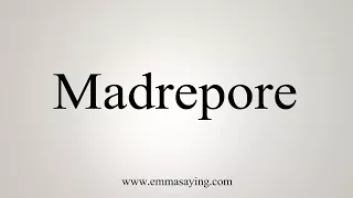 How To Say Madrepore