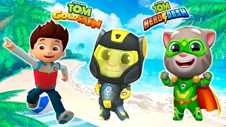 Who is the Best? Super Tom or Ryder? Paw Patrol vs Talking Tom Hero Dash vs Talking Tom Gold Run