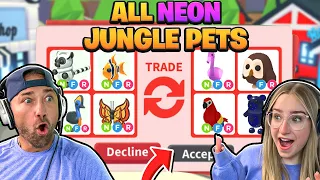 We Trade ALL NEW NEON JUNGLE PETS in Adopt Me!! *Insane* 😳