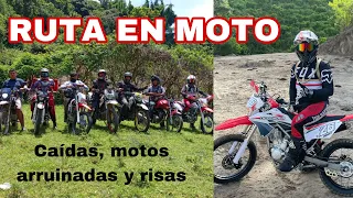 RUTA EN MOTO hacia una cascada, ENDURO San Francisco Chinameca.