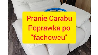 Pranie tapicerki fotela Carabu.Poprawka po "fachowcu"#karcher #numatic #pranietapicerki