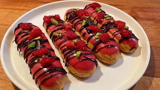 I TUOI BAMBINI LI AMERANNO! - ECLAIR LAMPONE E CIOCCOLATO- * RICETTA!*