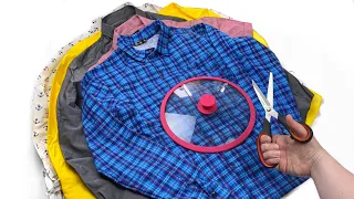 4 AMAZING IDEAS with old shirts and a frying pan lid! SIMPLY AND EASILY!