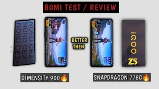 Oneplus Nord CE 2 Vs Iqoo Z5 bgmi test / Review | Dimensity 900 Vs Snapdragon 778g | Phone under 23k