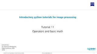 Tutorial 11 - Operators and basic math in Python