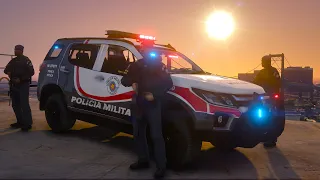 FORÇA TÁTICA É RECEBIDA A TIROS | GTA 5 POLICIAL