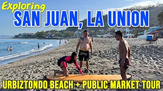 Exploring SAN JUAN LA UNION 2023 | Morning Walking Tour at Urbiztondo Beach & San Juan Public Market