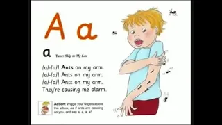 UK School Primary One Jolly Phonics Song Aa - Ants on my Arm