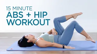 15 min Abs and Hip Workout | Pilates for Beginners