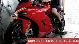 Ducati Supersport Full Akrapovic System being Dyno Tested and Installed