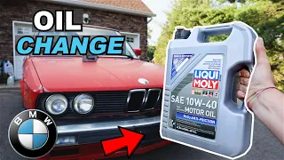How to Change Oil in your 80's BMW | 1988 535is M30 E28 | E30 E23 E24