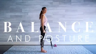 Senior & Beginner Workout -  Balance & Posture Barre Exercises with light Dumbbells