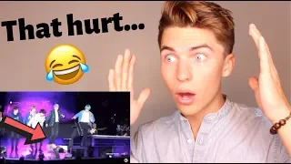 Vocal Coach Reacts to BTS Worst FAILS, ACCIDENTS And FALLS On Stage - 2018-19 Live Tour Edition