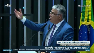 Confira parte do discurso de Eduardo Girão, onde declara apoio a Rogério Marinho