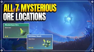 All 7 Mysterious Ore Locations | Arkhium Stock | World Quests & Puzzles |【Genshin Impact】