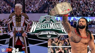 WWE 2K24 - Cody Rhodes vs Roman Reigns : WrestleMania 40 presented by G7 GAMES