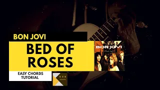 BED OF ROSES (Acoustic Unplugged ) - BON JOVI | Easy Chords Tutorial  🤟🎸😎