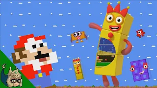 Mario vs the GIANT NumberBlocks 3 MAZE (Mario Cartoon Animation)