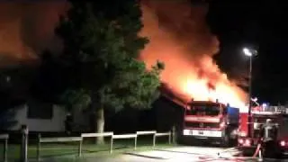 Incendie à l'école communale de Marbehan