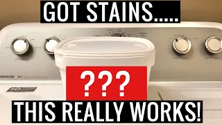 Stain Remover for Laundry!! (No Scrubbing It's a MIRACLE) Satisfying Clean with Me | Andrea Jean