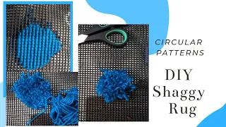 DIY| How to make shaggy rug/mat-part 4 | Doing circular patterns | Fast and simple technique