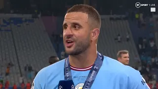 "Put Any Drink In Front Of Me, I'm Gonna Destroy It!" 😂 Kyle Walker Is Ready To Party 🥳 #UCLFinal
