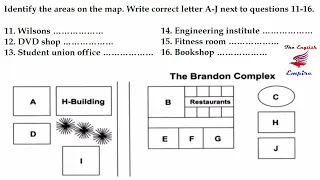 IELTS Listening Map with Answers and Script - The Brandon Complex