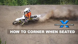 How to corner a dirt bike when sitting︱Cross Training Enduro