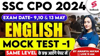 SSC CPO 2024 | English | SSC CPO English Mock Test 1 | SSC CPO English Questions | By Ananya Ma'am