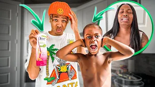 I PUT NAIR HAIR REMOVAL IN MY GIRLFRIEND NEPHEW HAIR ! *BAD IDEA*