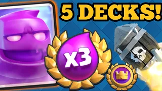 TOP 5 DECKS for Global Tournament (3x elixer)!!