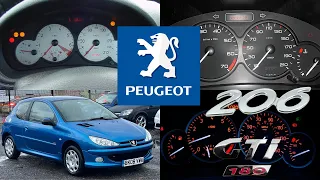 Peugeot 206 acceleration battle 0-100 kph 0-60mph #acceleration #car #exhaust