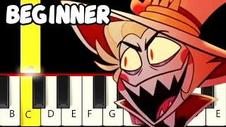 Hell's Greatest Dad - Hazbin Hotel - Fast and Slow (Easy) Piano Tutorial - Beginner