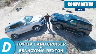 Comparativa 4x4 ¡al límite!:Toyota Land Cruiser vs SsangYong Rexton | Prueba offroad | Diariomotor