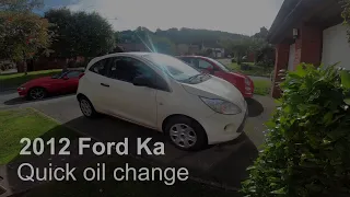 2012 Ford Ka (or Fiat 500) 1.2 - Quick Engine Oil Change