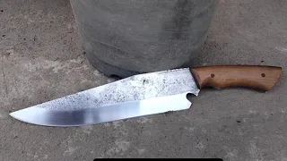 knife making- making a jungle survival knife with hand tools.