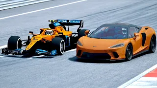 McLaren GT 2020 vs McLaren F1 2020 at Red Bull Ring