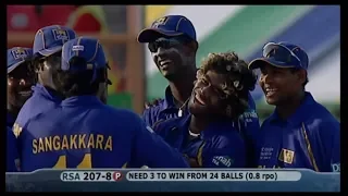 South Africa vs Sri Lanka - Cricket World Cup 2007 * MALINGA 4 Wickets in 4 Balls * RARE