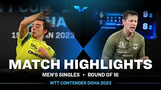 Hugo Calderano vs Robert Gardos | MS R16 | WTT Contender Doha 2023