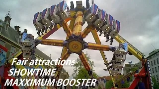 Fair attractions: Maxximum booster & Show Time